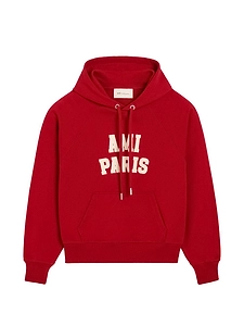 Ami Paris Logo Cotton Hoodie