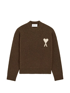 Ami Paris Ami De Coeur Wool Crewneck Sweater
