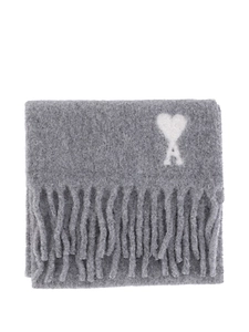 Ami Paris Ami De Coeur Wool Scarf