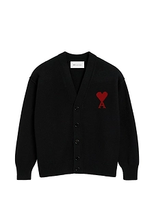 Ami Paris Ami De Coeur Wool Cardigan