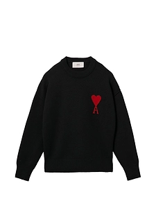 Ami Paris Ami De Coeur Wool Crewneck Sweater