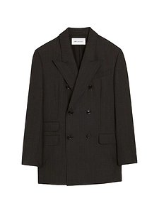 Ami Paris Wool Double Breasted Blazer Jacket