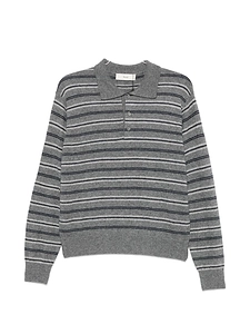 Dunst Wool Blend Striped Polo Shirt