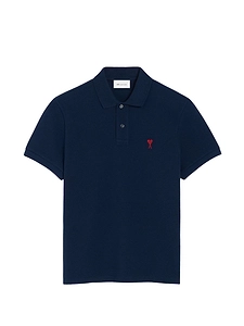 Ami Paris Ami De Coeur Cotton Polo Shirt