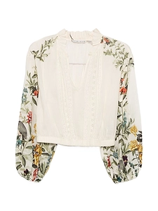 Alice + Olivia Cassie Cropped Blouse