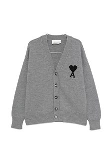 Ami Paris Ami De Coeur Wool Cardigan