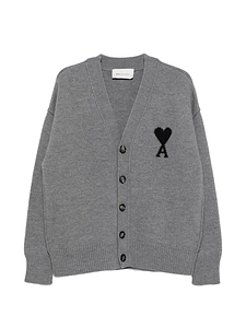 Ami Paris Ami De Coeur Wool Cardigan