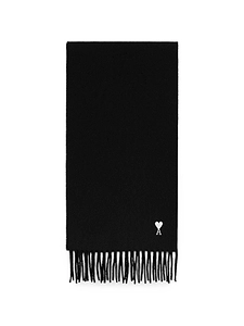 Ami Paris Ami De Coeur Wool Scarf