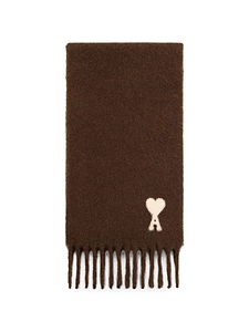 Ami Paris Ami De Coeur Wool Scarf