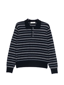 Dunst Wool Blend Striped Polo Shirt