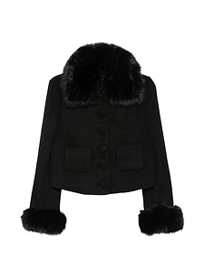 Self Portrait Faux Fur Trim Jacket