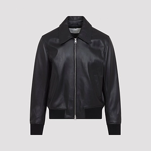 Ami Paris Zipped Leather Jacket