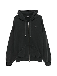 Avavav Tim Shoulderless Hoodie Av Logo Black