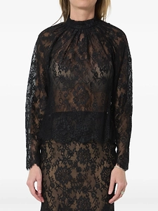 Self Portrait Black Lace Blouse