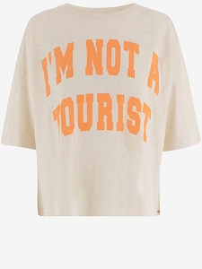One Tee Cotton T Shirt With Logo Print