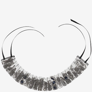 Alainpaul Mesh Necklace With Applied Rhinestones