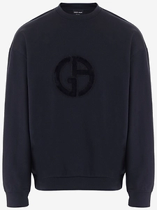 Giorgio Armani Cotton Blend Sweatshirt With Logo