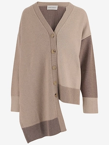 Niccolo' Pasqualetti Color Block Wool And Cashmere Cardigan