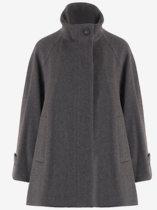 Tagliatore Wool Cape With High Collar
