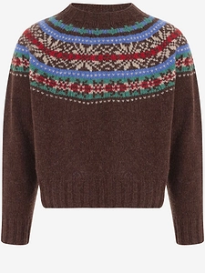 Howlin Wool Sweater With Jacquard Pattern