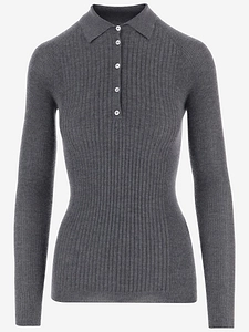 Sa Su Phi Long Sleeved Cashmere And Silk Polo Shirt
