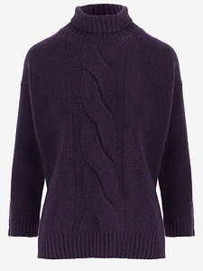 Bruno Manetti Cable Knit Sweater In Wool And Cashmere