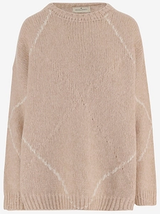 Bruno Manetti Alpaca Blend Sweater With Diamond Pattern