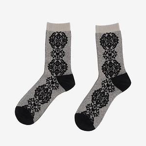 Ant45 Cotton Blend Socks With Floral Pattern