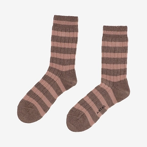 Ant45 Stretch Cotton Blend Socks With A Striped Pattern