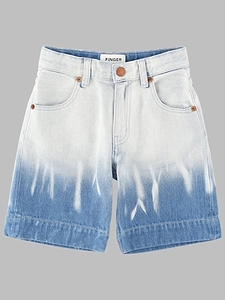 Finger In The Nose Sally Bleached Blue Dip Dye Large Bermuda Shorts