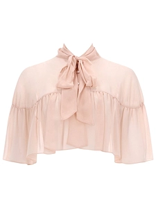 Max Mara Silk Cape With Bow