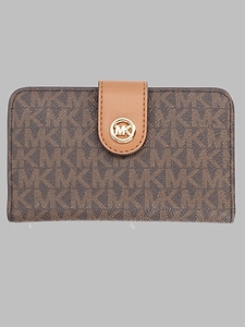 Michael By Michael Kors Portafoglio Medium Con Stampa Logo E Ciondolo Mk Pop