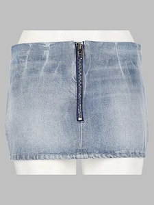 Alexander Wang Minigonna In Denim Lucido