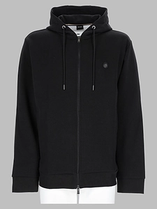 Boss Felpa Con Zip E Cappuccio