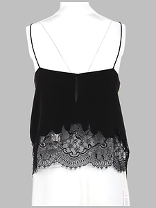 Self Portrait Top Con Pizzo E Cristalli