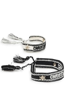 Dior Set Di Due Bracciali Con Logo