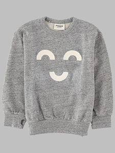 Finger In The Nose Wawe Heather Grey Macaroni Loose Sweater