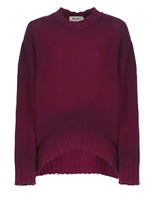 The Attico Logo Embroidered Asymmetric Jumper