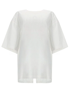The Garment Lace-Up Detailed Crewneck T-Shirt