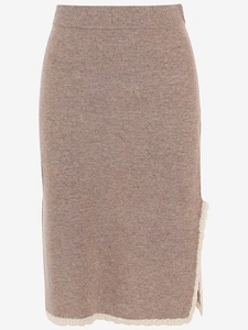 The Garment Lace-Trim Knitted Skirt