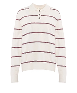 The Garment Long-Sleeved Striped Polo Shirt