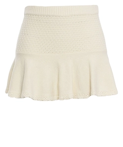 The Garment Ruffled Knitted Mini Skirt