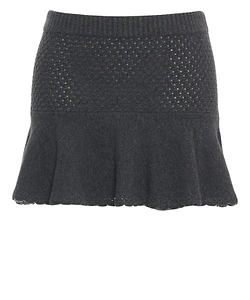 The Garment Ruffled Knitted Mini Skirt