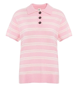 The Garment Short-Sleeved Striped Polo Shirt