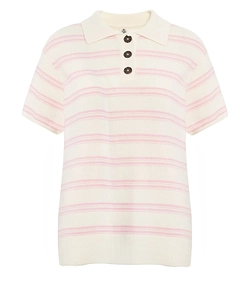 The Garment Short-Sleeved Striped Polo Shirt
