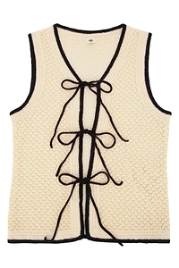 The Garment Tie Fastened Knitted Vest