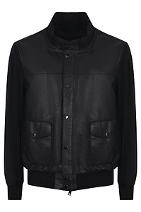 The Jackie Leathers Front-Pocket Bomber Jacket