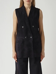The Jackie Leathers Lana Sleeveless Jacket