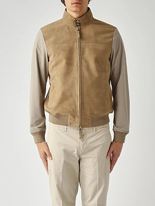 The Jackie Leathers Mercury Suede Bomber Jacket