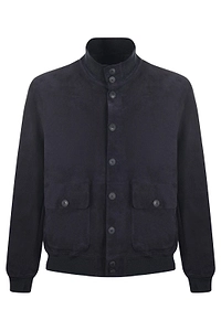 The Jackie Leathers Stand Collar Buttoned Jacket